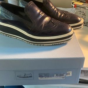 PRADA 37.5 Navy shoe ORIGINAL SUOE BOX. purchases in Nordstrom’s